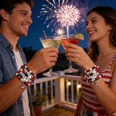 Minimalist Elastic Bracelets for Independence Day – Perfect for Celebrations