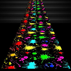138 X 59 Inch Glow in the Dark Party Supplies Neon Party Decorations Light up Da