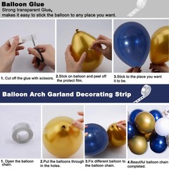 Blue and Gold Birthday Decorations for Men Women, Happy Birthday Decorations …