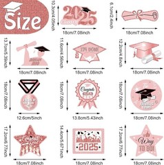 Graduation Decorations 2025, Congrats Grad Banner 8Pcs Class of 2025 Party