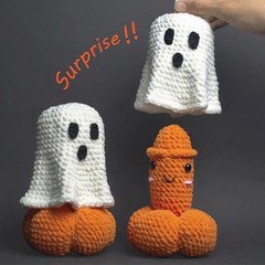 Halloween Crochet Set Ghost Pumpkin Ghost Handmade Crochet Stuffed Toys Festival