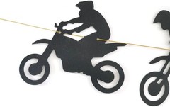 Lightweight Dirt Bike Banner – Stylish Decoration for Motocross Birthday Parties