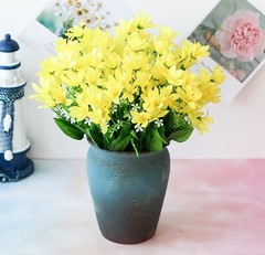 US 4pcs 20 Head Simulation Lily Flower Real Touch Fake Atmosphere Decor Outdoor