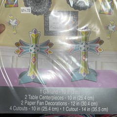 Confirmation 10 Piece Room Decorating Kit Religious Holiday Party Supply
