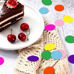 300 PCS Rainbow Paper Dots Table Confetti Biodegradable Birthday Party Decor