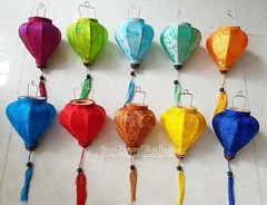Set 20 Hoi An silk lanterns 10cm lanterns with 20 pattern colors – wedding gifts