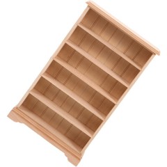 Wooden Dollhouse Locker Child Mini Bookshelf Miniature Bookcase