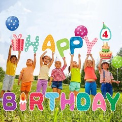 Delightful 16-Piece Birthday Yard Sign Set – Easy Install Outdoor Decorations