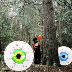Halloween Inflatables Eyeball Decorations Home Garden Party ornament Gift JQ