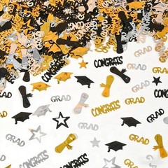 15g Gold Silver Black Graduation Confetti Table Centerpiece Class Of 2026