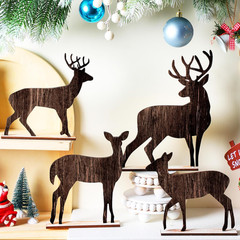 4 Pcs Summer Christmas Table Decorations Wooden Christmas in July Pine Tree Rein