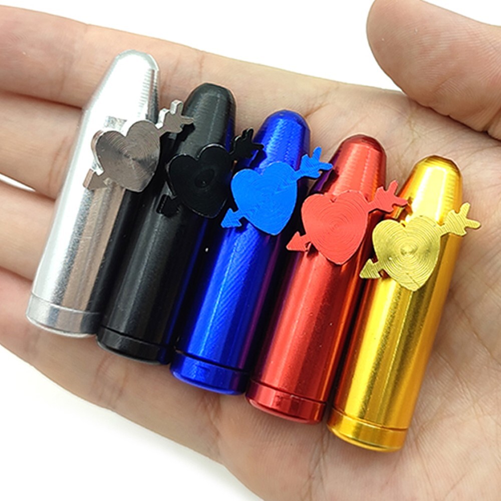 3Pcs Aluminum Dispenser Bullet With Love Button Spice Bottle Party Accessories