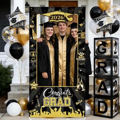2026 Graduation Photo Booth Props: Graduation Decorations 2026 Set with Gradu…