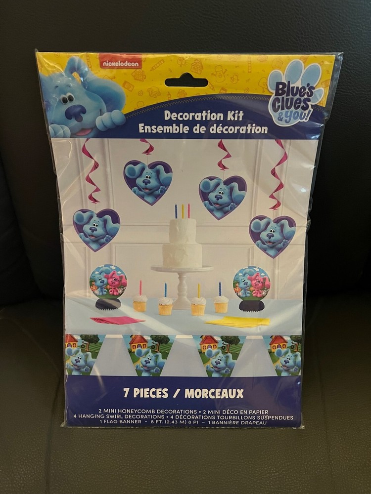 Nickelodeon Blue’s Clues & You Decoration Kit 7 Pieces NEW