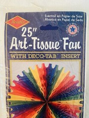 Art Tissue Rainbow Fan Hanging Centerpiece 25” Full Round 1992 New Beistle