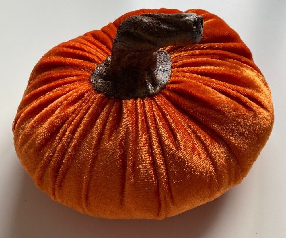 Handmade Small Velvet Pumpkins