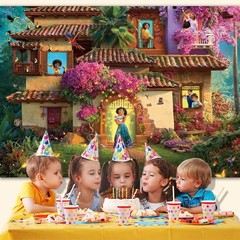 Whimsical 7x5FT Magic House Theme Backdrop for Unforgettable Birthdays