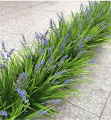 alyptus 12 Bundles Artificial Plants Outdoor Fake 14.1 In, Green and Purple