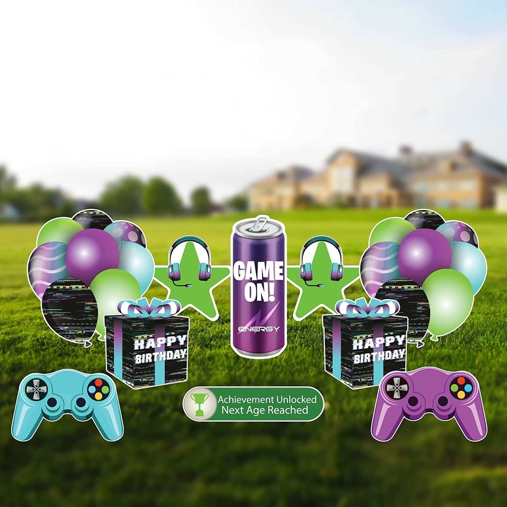 VictoryStore Video Gamer Birthday Decorations Set Video Game Themed Birthday…