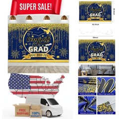 Sturdy 2026 Graduation Banner – Beautiful Blue and Gold Décor for All Occasions