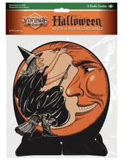 Halloween Witch Moon Centerpiece 10″ Paper Party Decorations Vintage Beistle