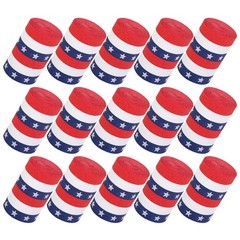 15 Rolls Independence Day Crepe Paper Craft Streamers, Red White Blue Party
