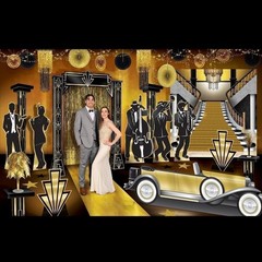 Beistle Life-Size Cardboard Great 20’s Jazz Band Silhouette Stand-Ups for 1920’s