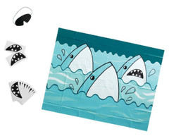 NEW! Target Spritz Pin The Teeth On The Shark Party Game
