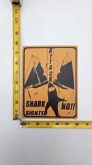 14-Shark Zone Party Decorations, Funny Wall Decor Signs, Birthday, 7.75″ X 6″