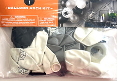 Spiders and Webs Halloween 30 Arch Balloons – Hyde & EEK!, Black Silver White