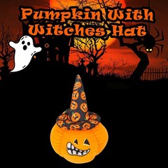Pumpkin Soft Toy Halloween 23cm x 16cm Black X 1
