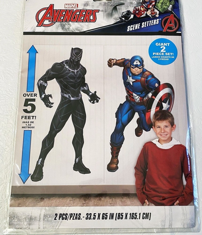 Marvel Avengers Scene Setter Backdrop Captain America & Black Panther (5 Ft) 2pc