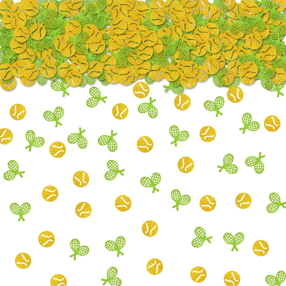 100 PCS Gold Tennis Ball Table Confetti Paper Scatters Birthday Party Decor