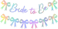 Glitter Silver Bride to Be Banner,Pre-Strung Bridal Shower Sign Garland,Bachelor