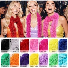 Fluffy Artificial Boa Scarf Pack Parties Decorations Masquerade Events New