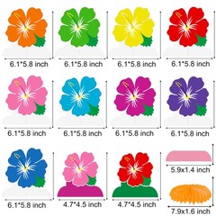 11 PCS Hibiscus Flower Honeycomb Centerpieces Hawaiian Tropical Luau Party