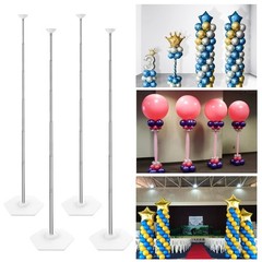 Balloon Column Stand Kit Set of 4, 7 Feet Height Adjustable Balloon Tower Pil…