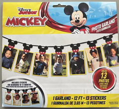 Disney Junior 12’ Mickey Mouse Photo Party Garland Holds 13 Photos Black & Red