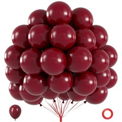 40pcs Burgundy Balloons, 12inch Matte Maroon Balloons for Valentine’s Day Ann…