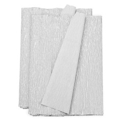 2pcs Crepe Paper Roll Crepe Paper Decoration 8.2ft 13 Inch Silver
