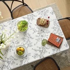 Rustic Floral Tablecloths Rectangular 55×84 Inch Linen Tablecloth Farmhouse Vint