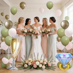Balloons Engagement Proposal Party Decor Champagne Foil Wedding Supplies