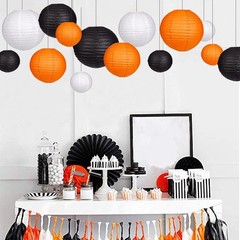 15pcs Paper Lanterns Decorative, Party Supplies for Halloween Thanksgiving Party