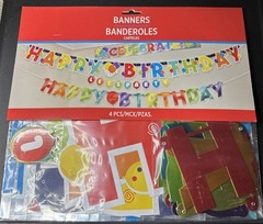 Birthday Celebration Multicolor Paper & Foil Banners