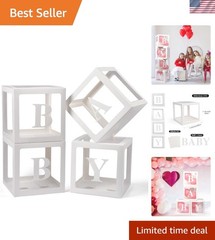 Baby Boxes with Letters for Baby Shower Gender Reveal Birthday Wedding Decora…