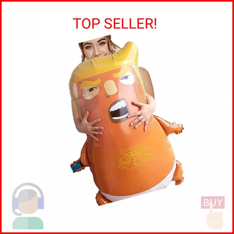 Jumbo Orange Baby Blimp – 47.2 inch Funny Inflatable Balloon for Party & Gag Gif