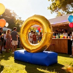 4.9*4.2Ft Inflatable Anime Decoration,Cartoon birthday Themed ring