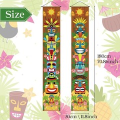 Vibrant Hawaiian Luau Party Backdrop – 2 Oversized Banners for Summer Events