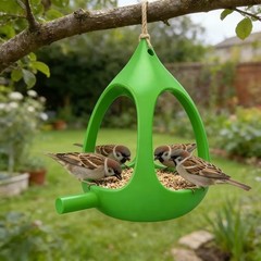 Hanging Bird Feeder Weather Resistant Easy Installation Minimalist Style