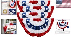 Memorial Day Decorations – Red White Blue Bunting